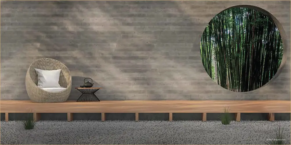 Zen Garden With Water Body